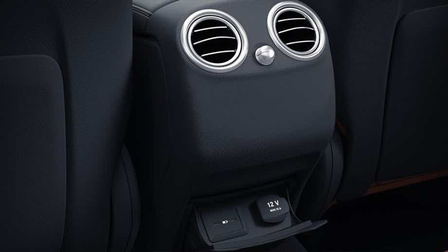 Rear air conditioning vents and outlet of a Mercedes-Benz GLC Coupe