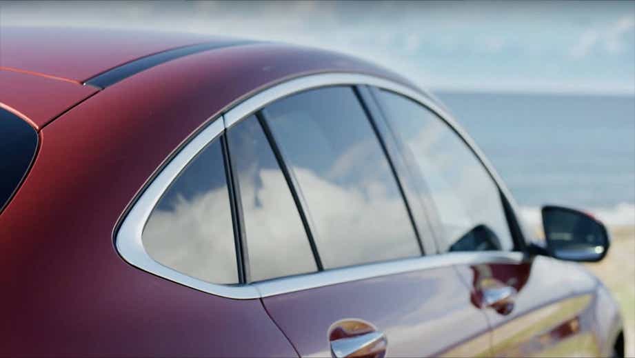 rear side window view of a Mercedes-Benz GLC Coupe