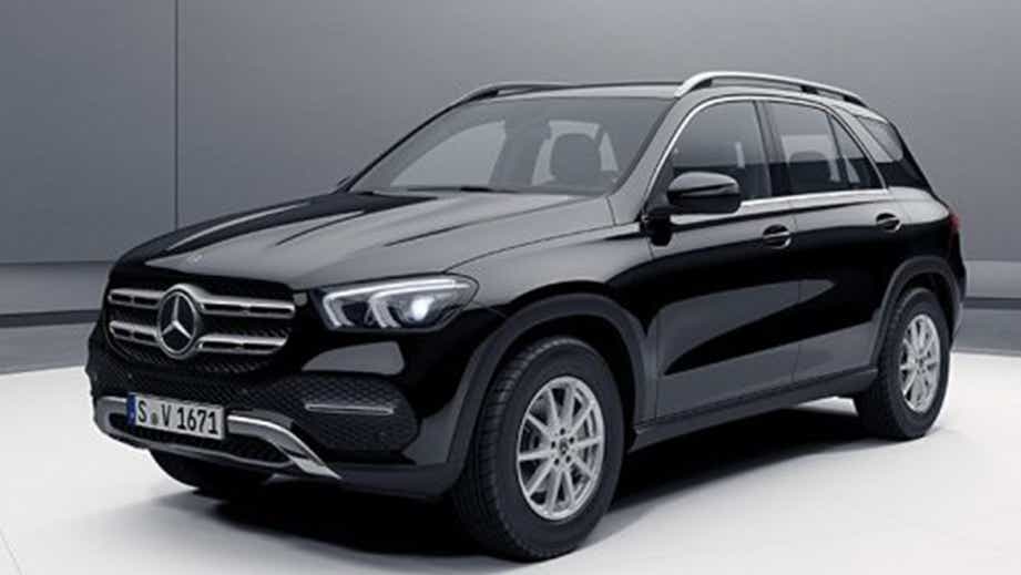 Front three-quarter view of a Mercedes-Benz GLE