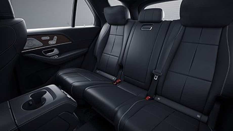 Rear seat view of a Mercedes-Benz GLE