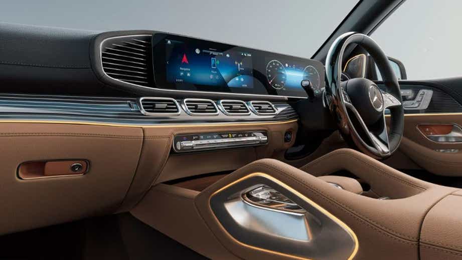 interior dashboard of a Mercedes-Benz GLS