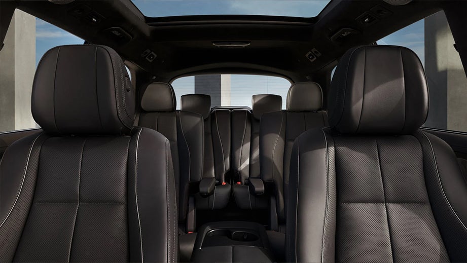 interior seating of a Polar White Mercedes-Benz GLS 2021-23