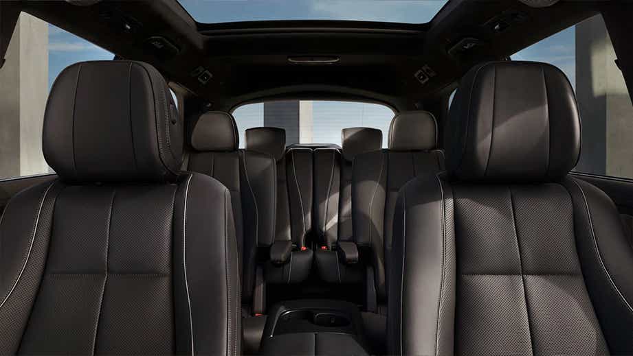 interior seating of a Polar White Mercedes-Benz GLS 2021-23