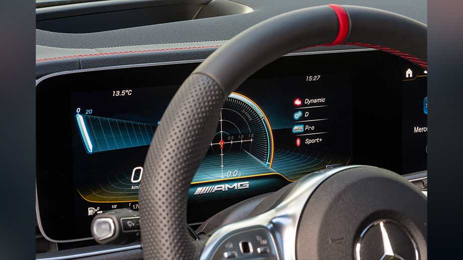 Instrument cluster display of a Mercedes-Benz Maybach S-Class AMG