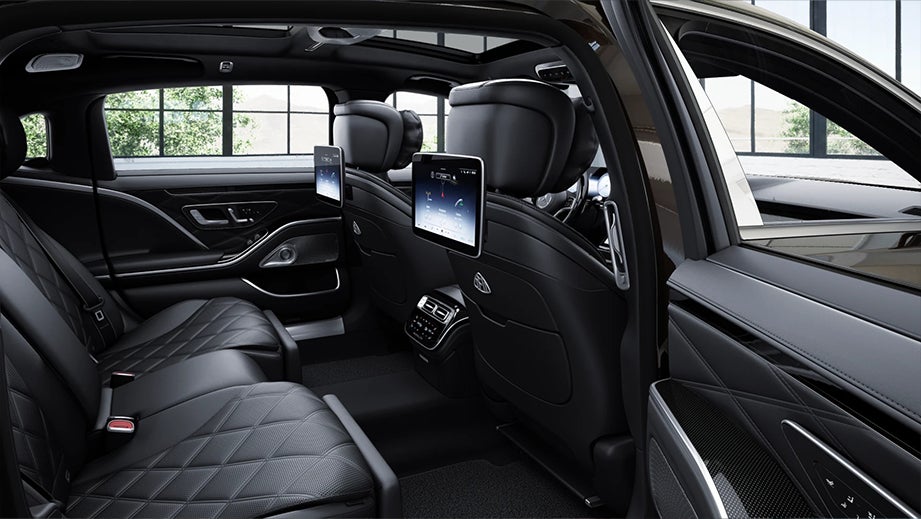 rear seat interior of a Mercedes-Benz Maybach S-Class