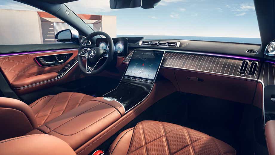 interior dashboard of a Mercedes-Benz Maybach S-Class