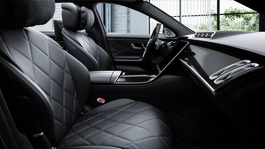 interior dashboard and seats of a Mercedes-Benz Maybach S-Class