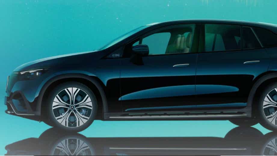 side view of a Mercedes-Benz EQE