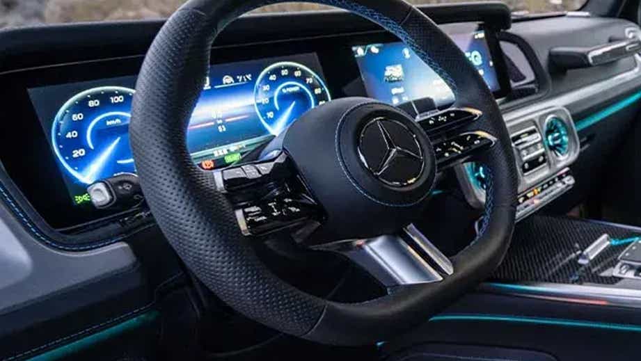 interior dashboard of a Mercedes-Benz G-Class Electric