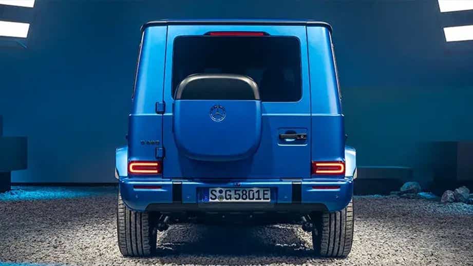 Rear view of a Mercedes-Benz G-Class Electric