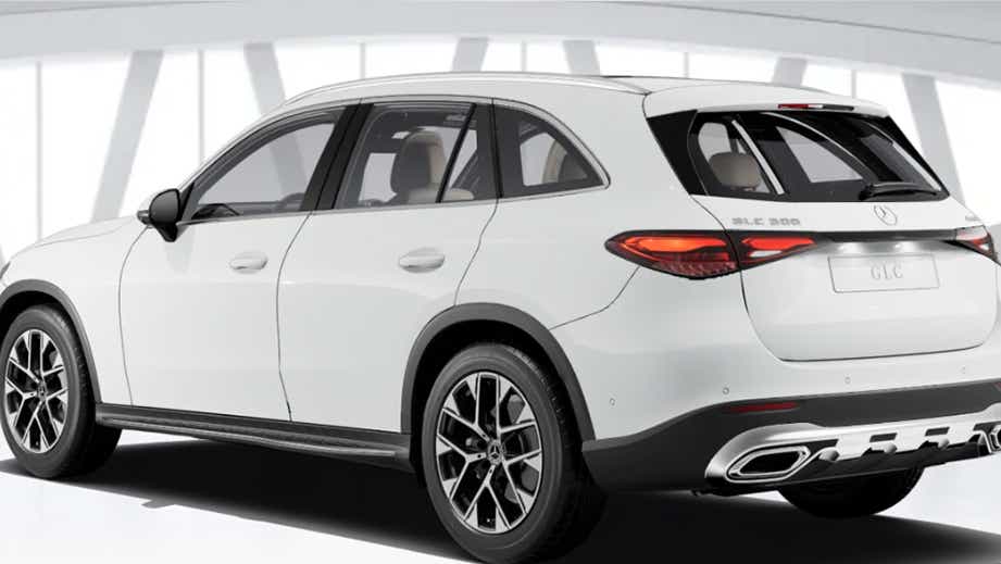 Rear three-quarter view of a Mercedes-Benz GLC