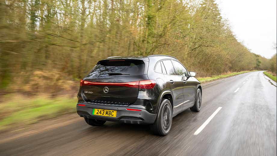 rear three-quarter of a Mercedes-Benz EQA