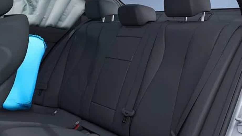 rear seat and side airbags of a Mercedes-Benz S-Class