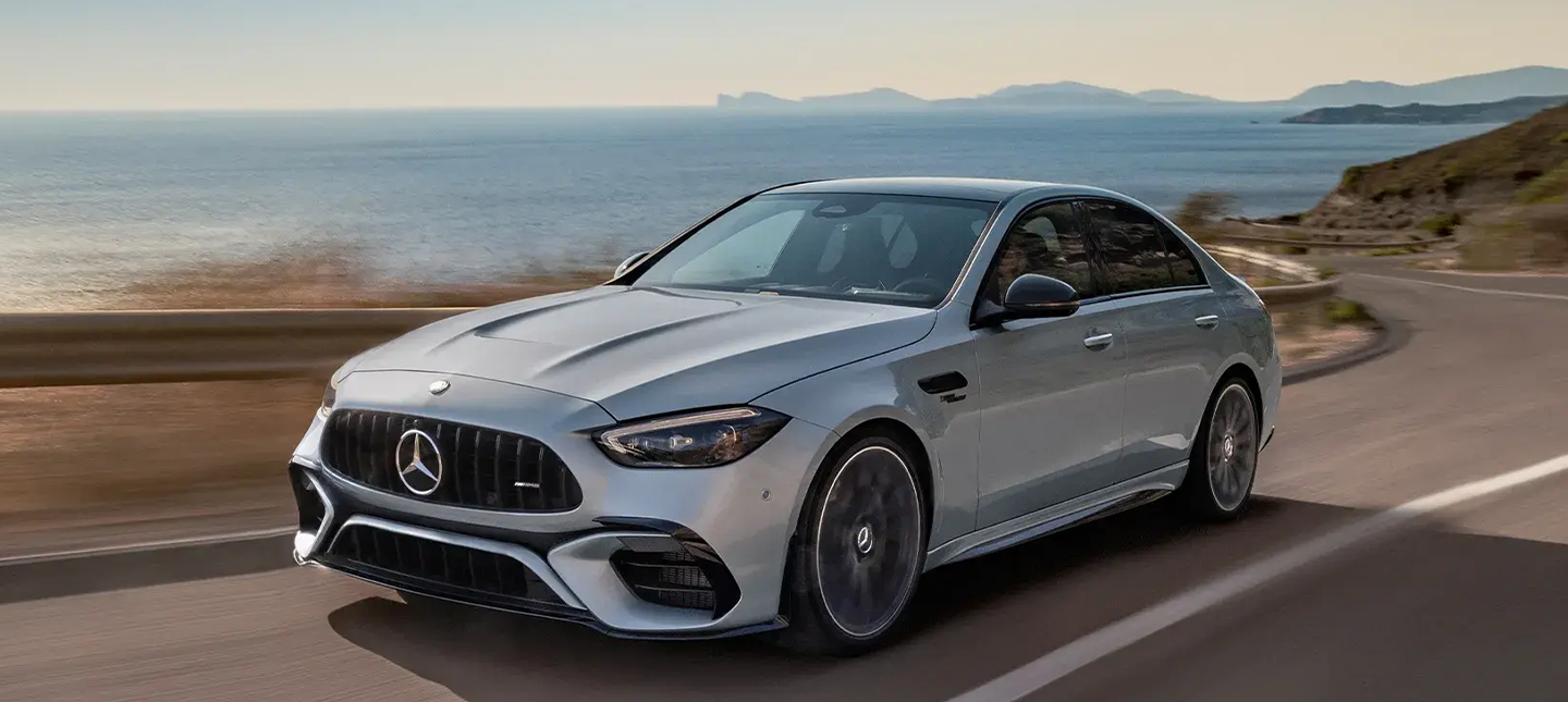 front three-quarter view of a Mercedes-Benz AMG C 63
