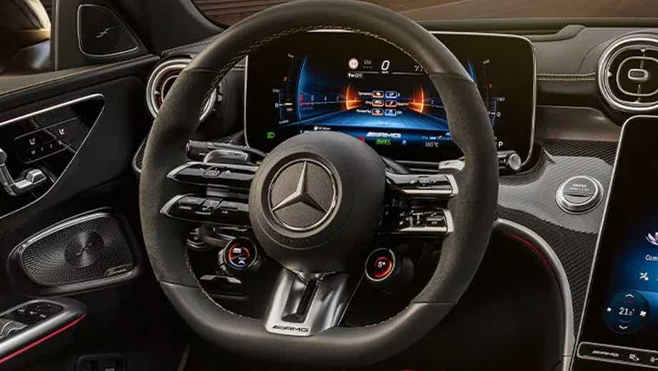 Interior dashboard of a Mercedes-Benz AMG C 63