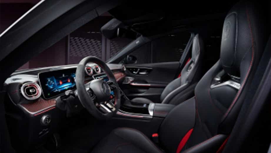 interior dashboard and front seats of a Mercedes-Benz AMG C 63