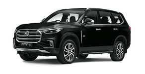 front three-quarter view of a Metal Black MG Gloster