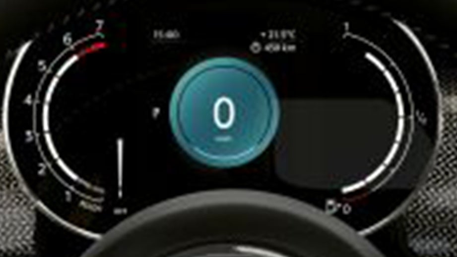 Instrument cluster display of a Mini 3 DOOR
