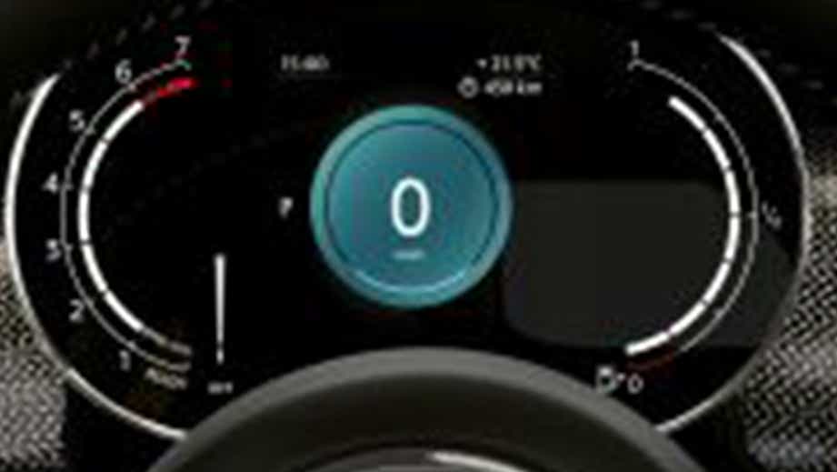 Instrument cluster display of a Mini 3 DOOR