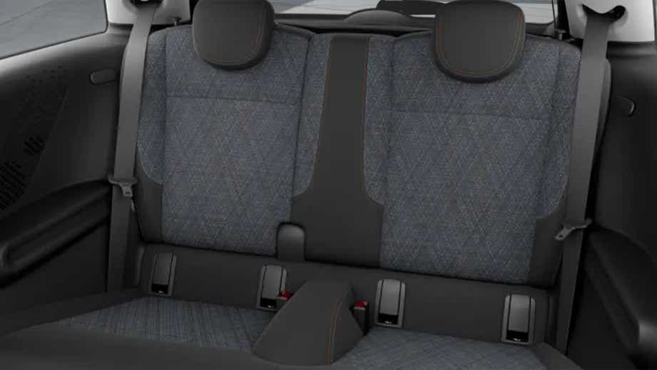 rear seats of a Mini Cooper S