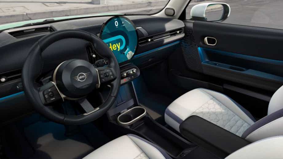 Interior dashboard of a Mini Cooper S