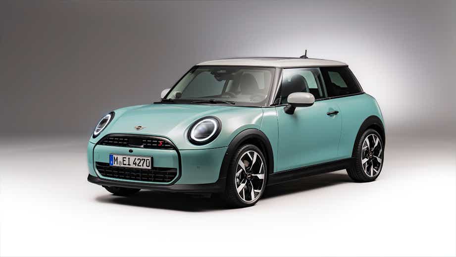 front three-quarter view of a Mini Cooper S