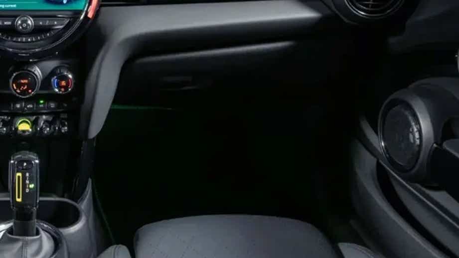 interior dashboard of a Mini Cooper SE