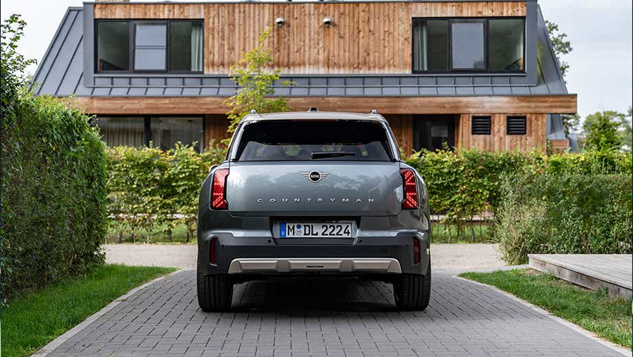 rear view of a Mini Cooper Countryman EV