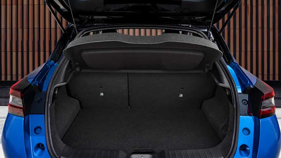 Boot view of a Daytona Blue Nissan Juke