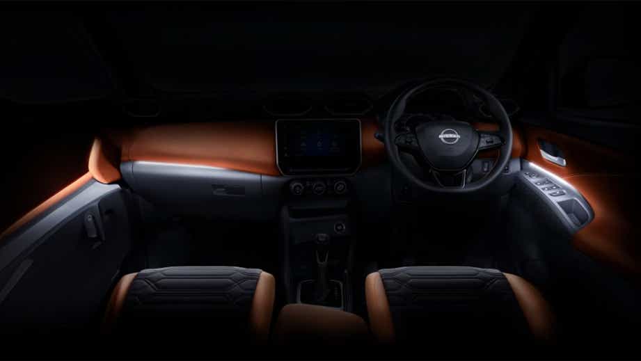 interior dashboard of a Nissan Magnite