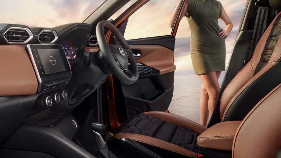 interior dashboard view of a Nissan Magnite