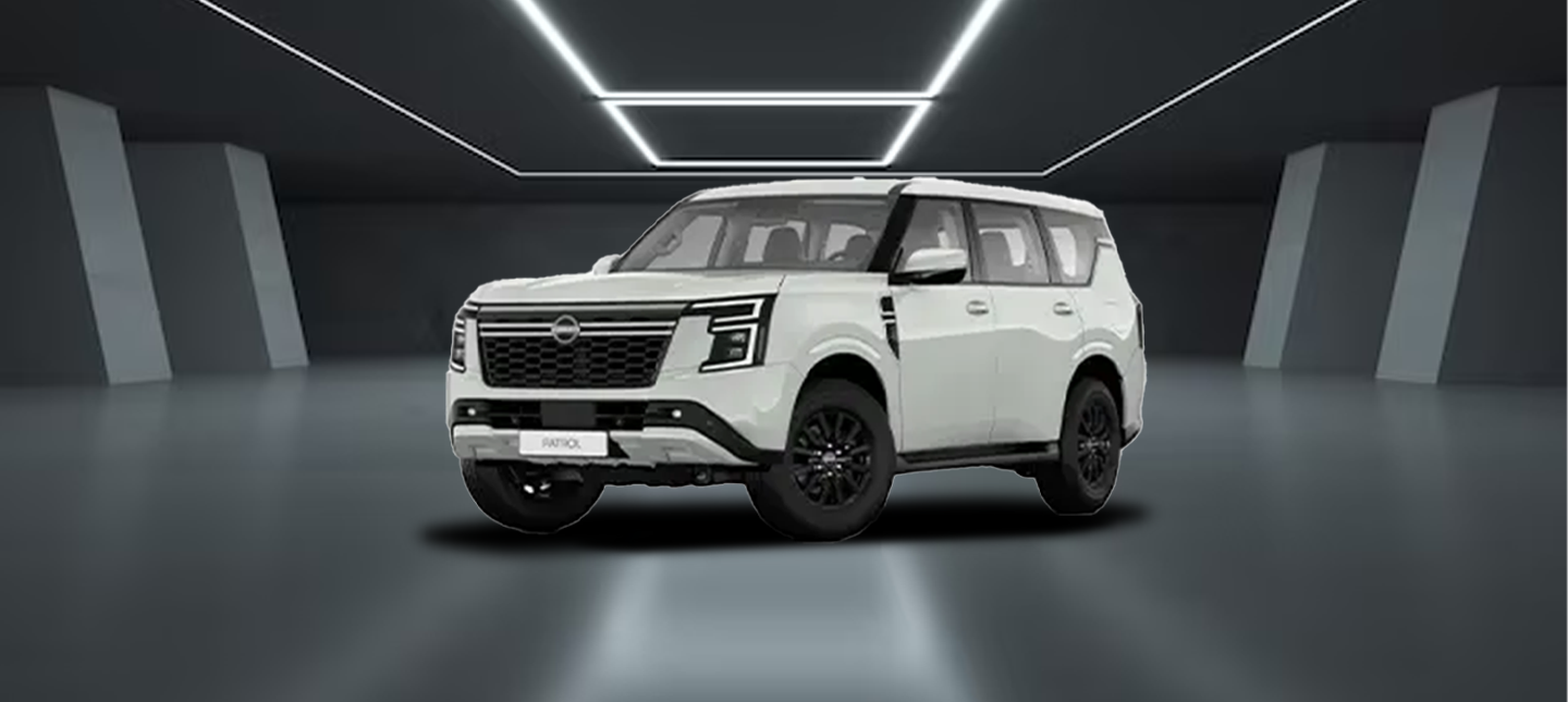 Front three-quarter view of a Nissan Patrol