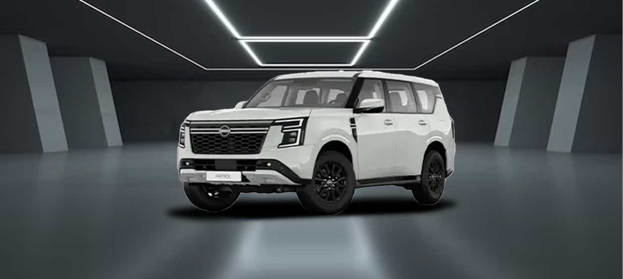 Front three-quarter view of a Nissan Patrol