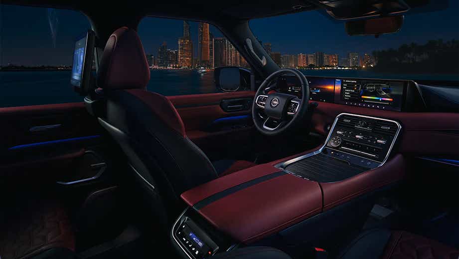 interior dashboard of a Nissan Patrol