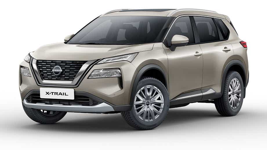 Front three-quarter view of a Nissan X-Trail SUV