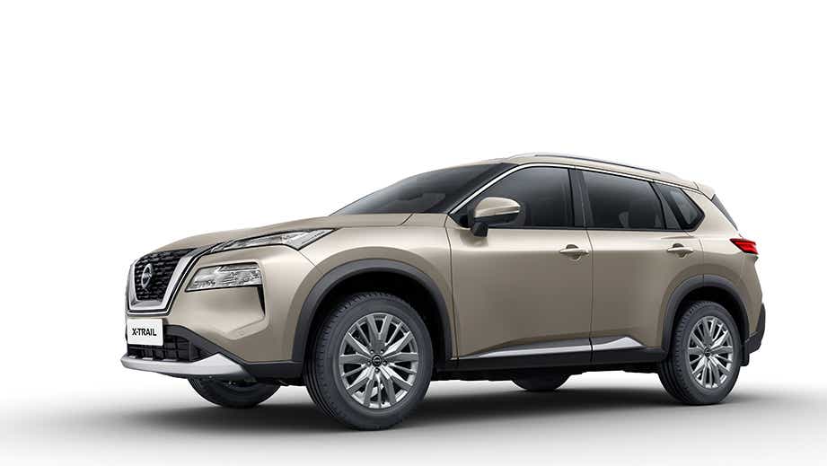 front three-quarter view of a Nissan X-Trail