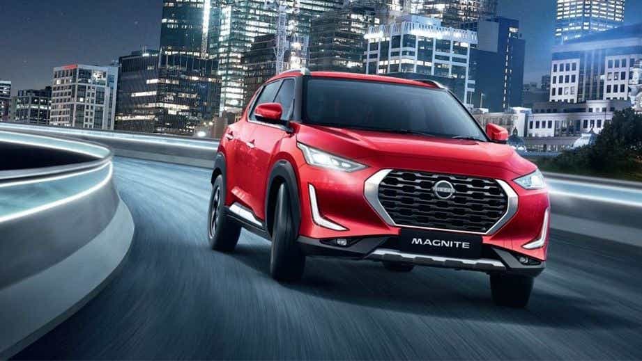 front view of a Nissan Magnite 2020-2023