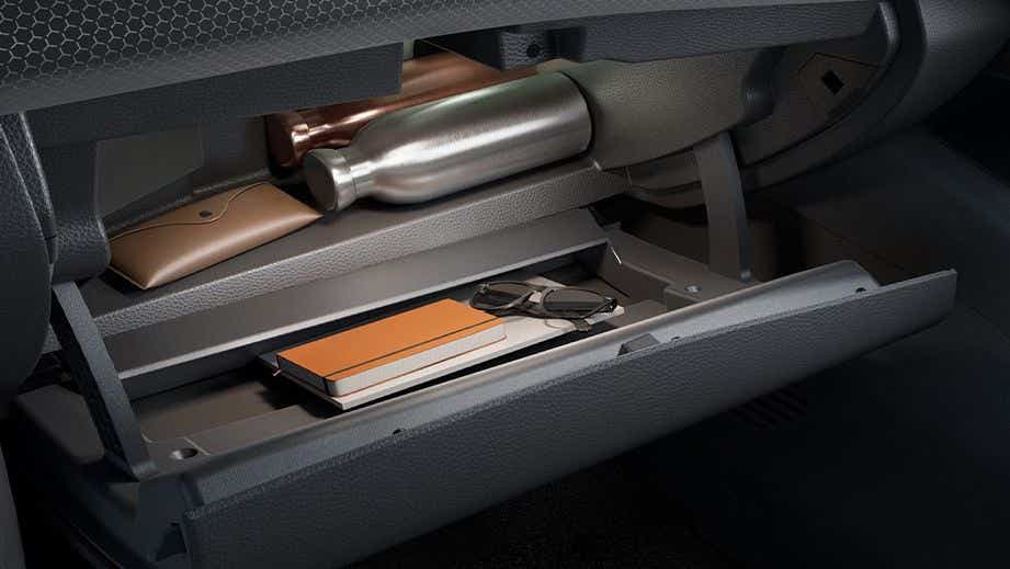 open glovebox compartment of a Nissan Magnite 2020-2023