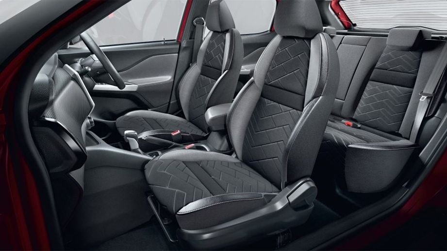 interior seats and dashboard of a Nissan Magnite 2020-2023