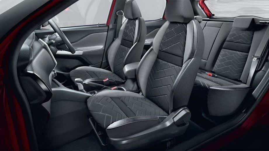 interior seats and dashboard of a Nissan Magnite 2020-2023