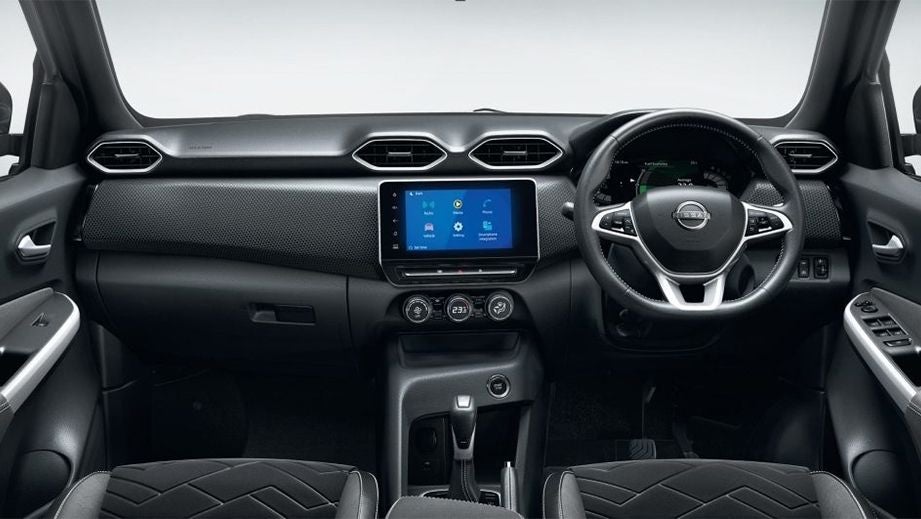interior dashboard view of a Nissan Magnite 2020-2023