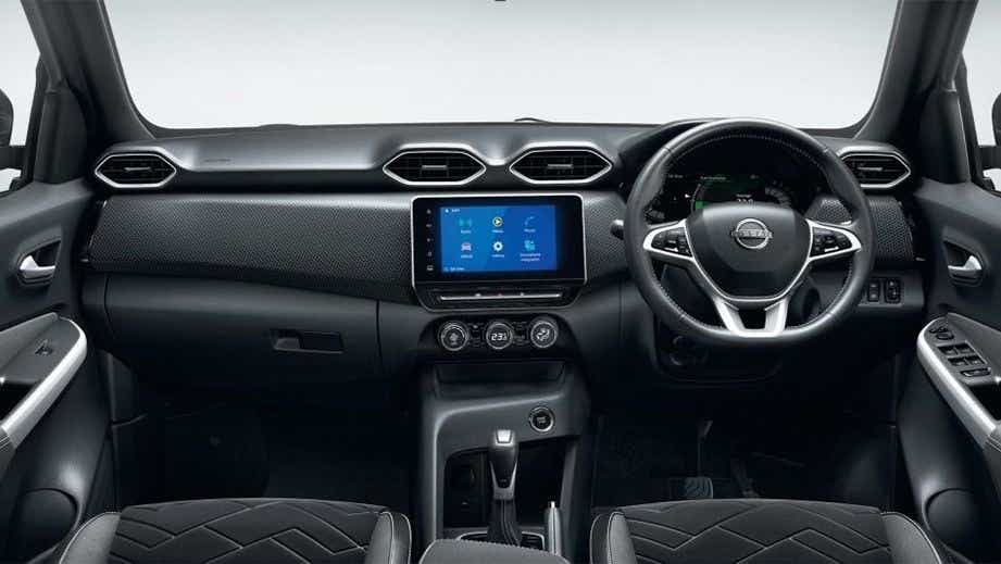 interior dashboard view of a Nissan Magnite 2020-2023