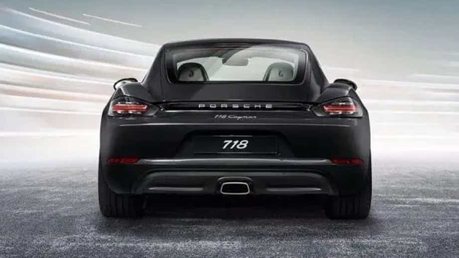 rear view of a Porsche 718