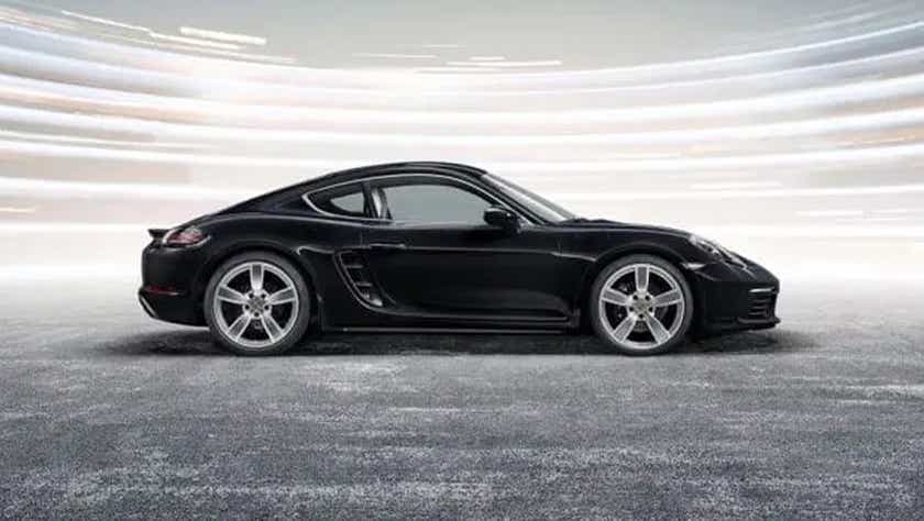 side view of a Porsche 718