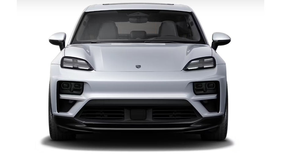 Front view of a Porsche Macan EV