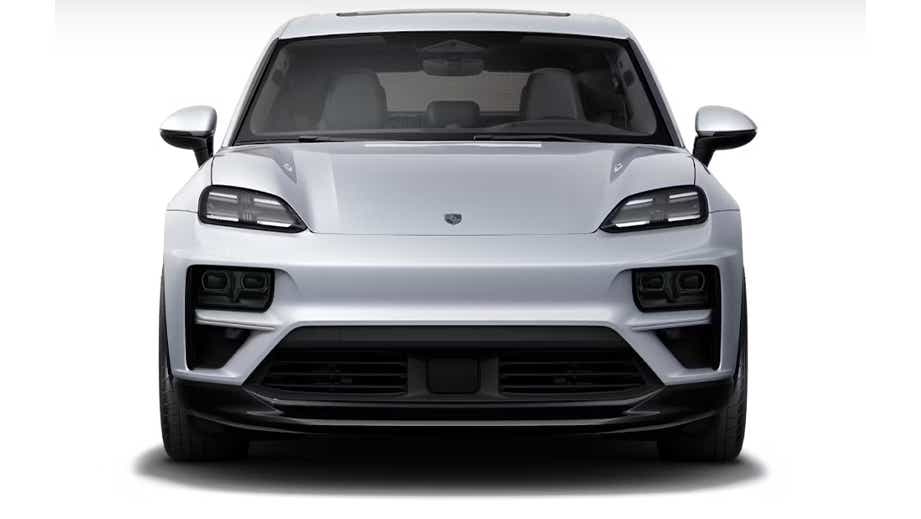 Front view of a Porsche Macan EV