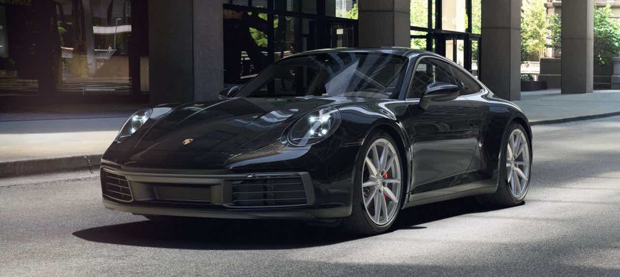 front three-quarter view of a Porsche 911