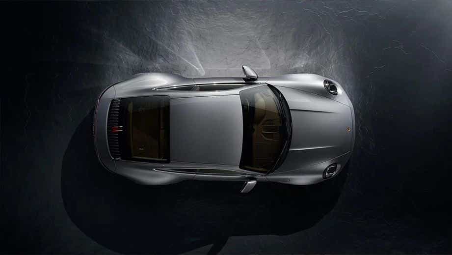 top view of a Porsche 911