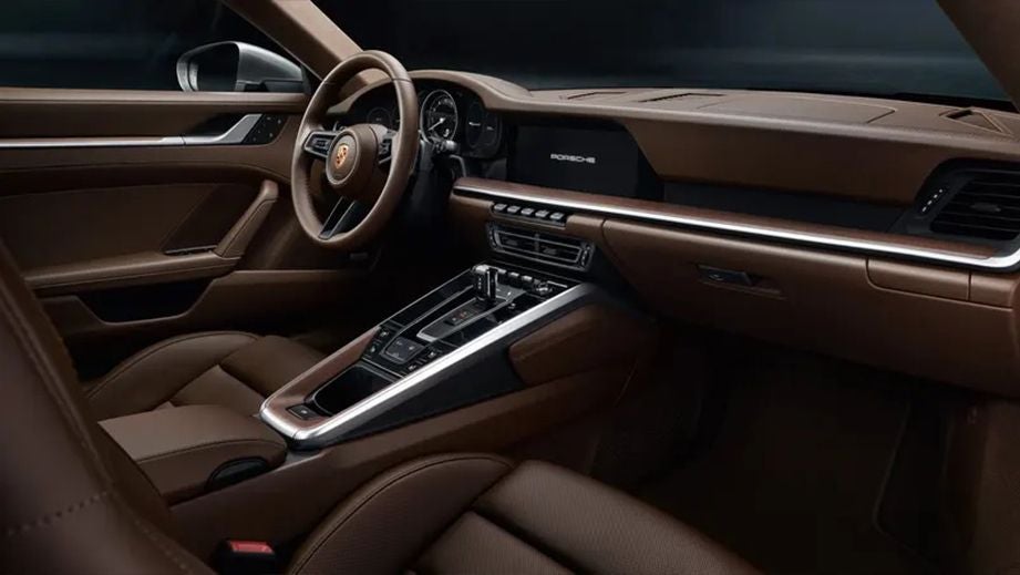 interior dashboard of a Porsche 911