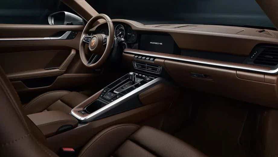 interior dashboard of a Porsche 911